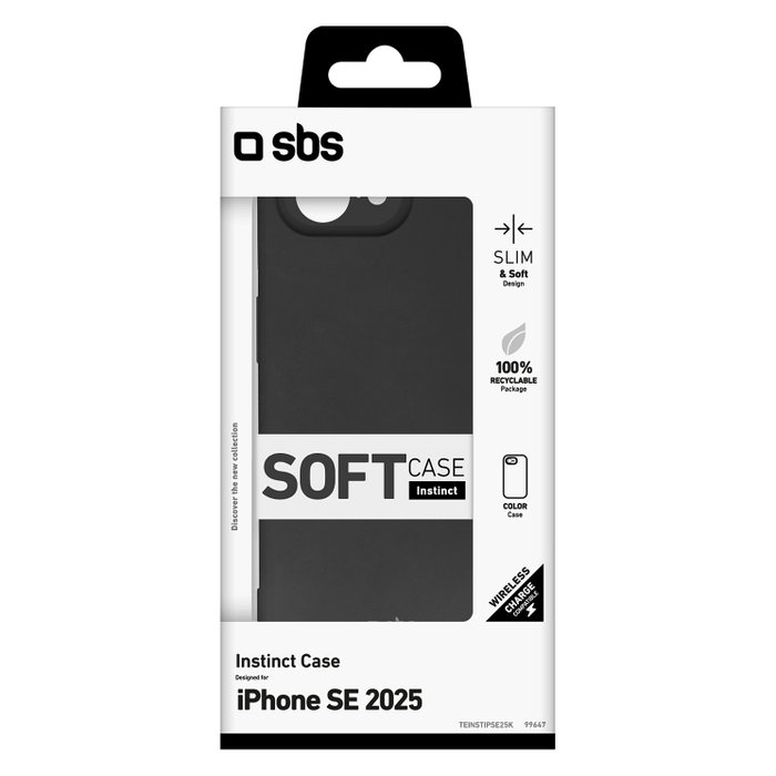 SBS Instinct Cover para iPhone 16E - Negro