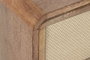 DKD Home Decor Mesita de Noche Mango y Yute con 2 Cajones