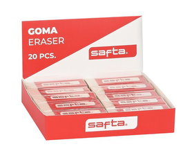 SAFTA Expositor con 20 Gomas de Borrar de PVC