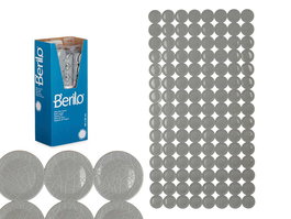 Berilo Alfombra de Baño Antideslizante Ladrillo Gris 67 x 36 x 1 cm (Set de 6)