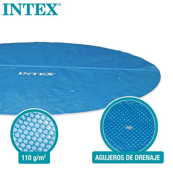 Intex Cobertor Solar para Piscina Easy Set Frame Diámetro 366 cm PVC