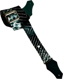 GETM The Casandra Correa para Guitarra y Bajo, Nailon/Piel/Terciopelo Negro y Blanco Ajustable hasta 165cm