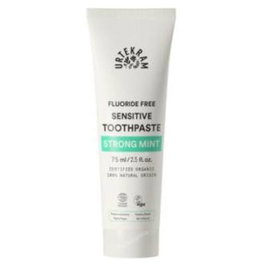 URTEKRAM Dentífrico Menta Fuerte 75ml – Previene Caries y Gingivitis, Refresca Aliento, Vegano, Ecológico