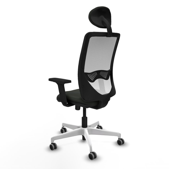 PIQUERAS Y CRESPO Silla de oficina Zulema con mecanismo Sincro, Negro y Blanco