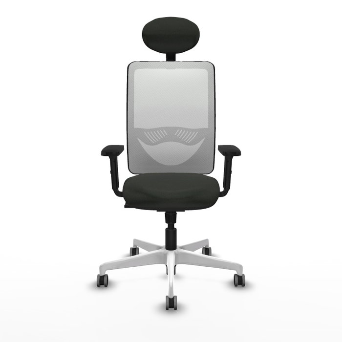 PIQUERAS Y CRESPO Silla de oficina Zulema con mecanismo Sincro, Negro y Blanco