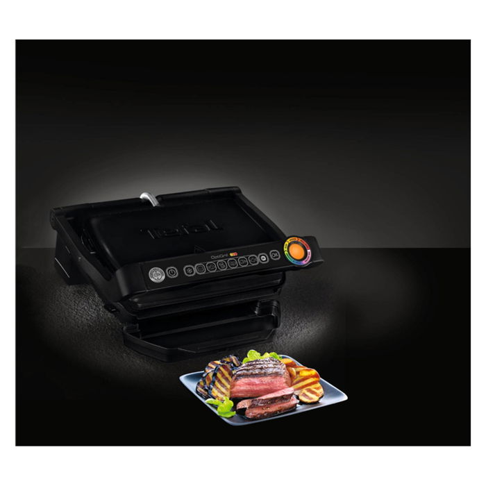 Tefal OptiGrill GC705816 Parrilla Eléctrica Negra Placa Acero Inoxidable 600 cm² 2000W Tefal OptiGrill GC705816 Parrilla Eléctrica Negra Placa Acero Inoxidable 600 cm² 2000W