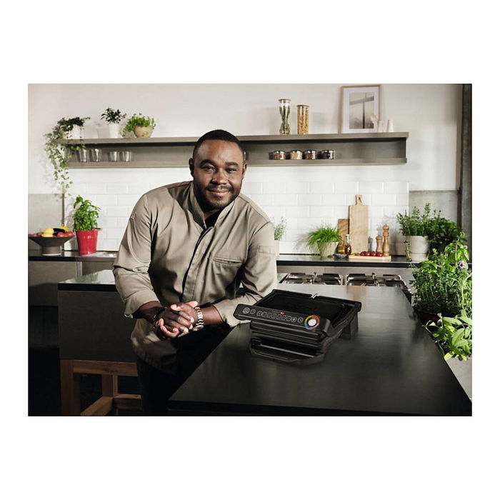 Tefal OptiGrill GC705816 Parrilla Eléctrica Negra Placa Acero Inoxidable 600 cm² 2000W Tefal OptiGrill GC705816 Parrilla Eléctrica Negra Placa Acero Inoxidable 600 cm² 2000W