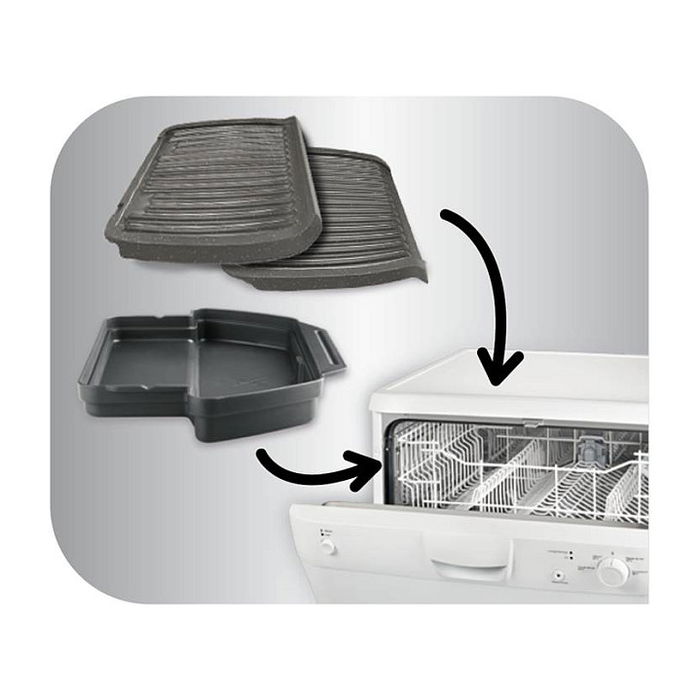 Tefal OptiGrill GC705816 Parrilla Eléctrica Negra Placa Acero Inoxidable 600 cm² 2000W Tefal OptiGrill GC705816 Parrilla Eléctrica Negra Placa Acero Inoxidable 600 cm² 2000W