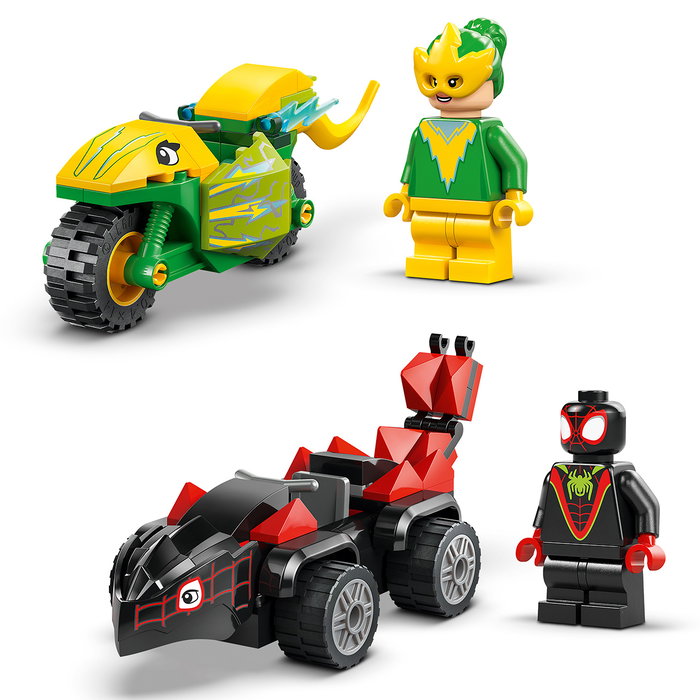 LEGO Marvel Spin y Electro: Duelo de Vehículos Dinosaurio