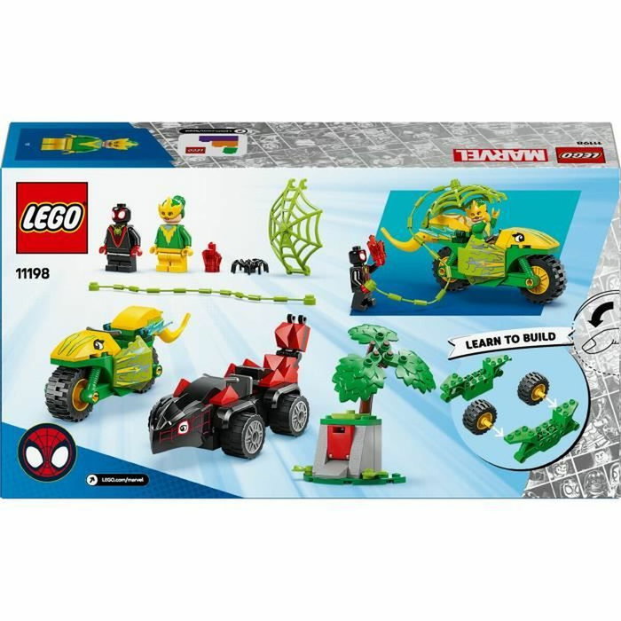LEGO Marvel Spin y Electro: Duelo de Vehículos Dinosaurio