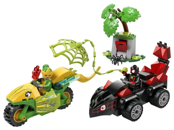 LEGO Marvel Spin y Electro: Duelo de Vehículos Dinosaurio