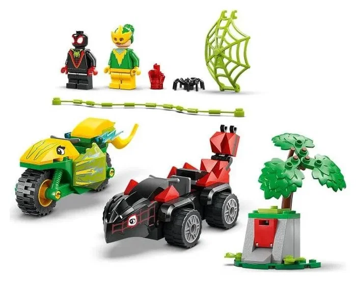 LEGO Marvel Spin y Electro: Duelo de Vehículos Dinosaurio