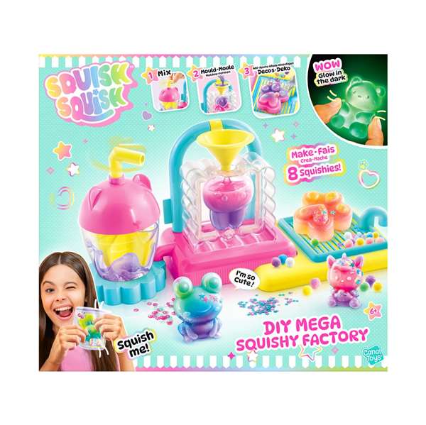 Canal Toys Fábrica de Squishies DIY Juego Creativo con Moldes para Crear Squishies Glow in The Dark - Incluye Geles, Colorantes y Purpurina - Multicolor Canal Toys Fábrica de Squishies DIY Juego Creativo con Moldes para Crear Squishies Glow in The Dark - Incluye Geles, Colorantes y Purpurina - Multicolor