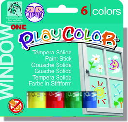 Tempera Solida Playcolor One Window 10Gr. Estuche De 6 Colores