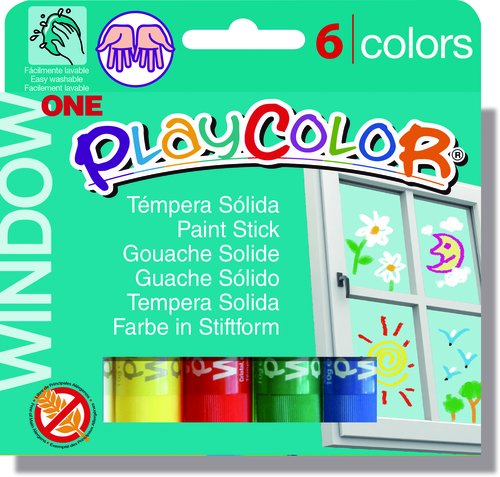 Playcolor Témpera Sólida One Window Estuche de 6 Colores 10g Playcolor Témpera Sólida One Window Estuche de 6 Colores 10g