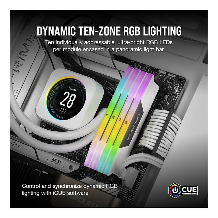 Corsair Vengeance RGB 16GB (2 x 8GB) 5200 MHz CL40 AMD EXPO & Intel XMP