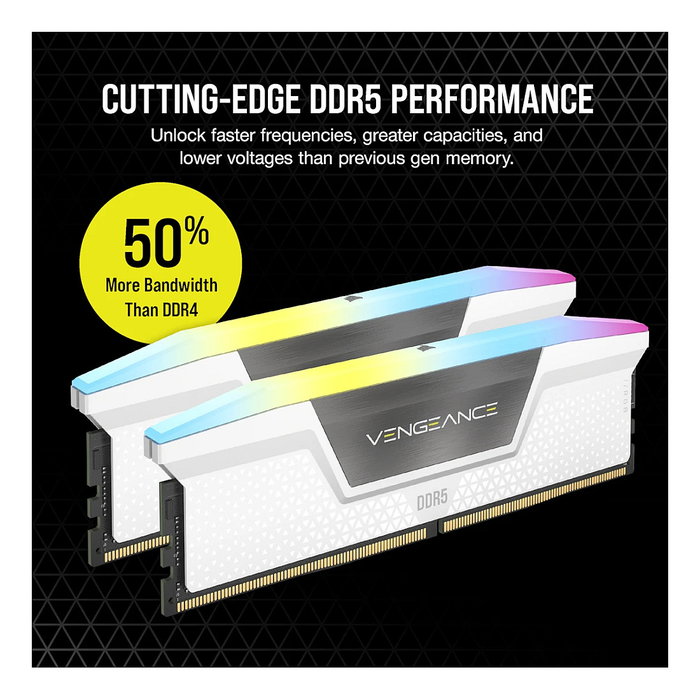 Corsair Vengeance RGB 16GB (2 x 8GB) 5200 MHz CL40 AMD EXPO & Intel XMP
