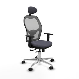 PIQUERAS Y CRESPO Silla de oficina Jorquera Gris con mecanismo Sincro/Traslack