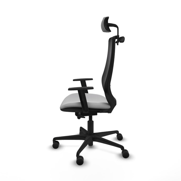 PIQUERAS Y CRESPO Silla de oficina Mardos Gris claro con respaldo de malla Negro