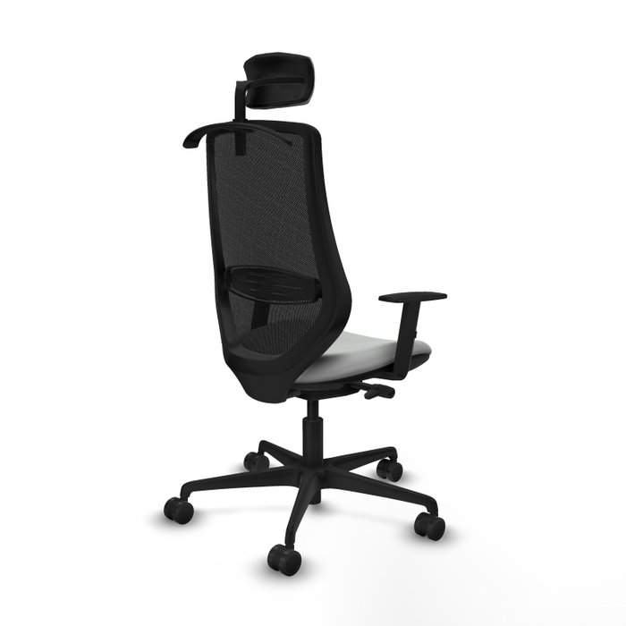 PIQUERAS Y CRESPO Silla de oficina Mardos Gris claro con respaldo de malla Negro