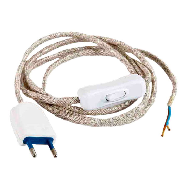 Enec Kit Cordon 2 x 0,75 mm, 120 + 80 cm, 2 m, Algodon Enec Kit Cordon 2 x 0,75 mm, 120 + 80 cm, 2 m, Algodon