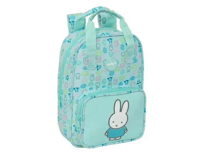 Safta Mochila Infantil Miffy Friends Reciclada y Repelente al Agua