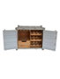 DKD Home Decor Botellero Vintage Gris Metal y MDF 41 x 64 x 77 cm