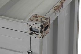 DKD Home Decor Botellero Vintage Gris Metal y MDF 41 x 64 x 77 cm