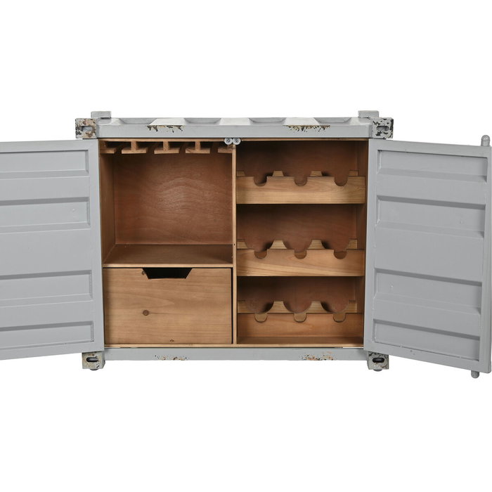 DKD Home Decor Botellero Container Gris
