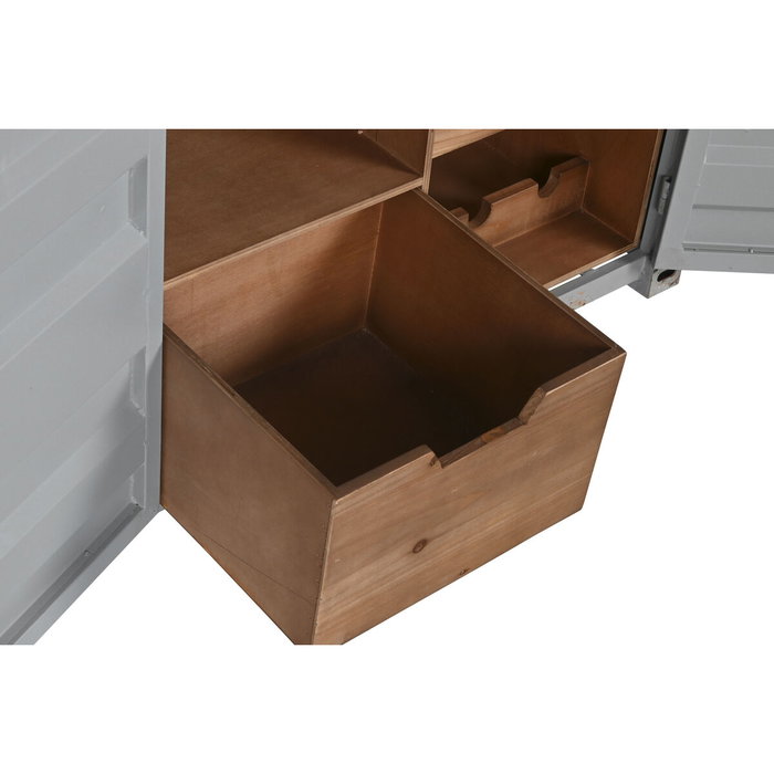 DKD Home Decor Botellero Container Gris