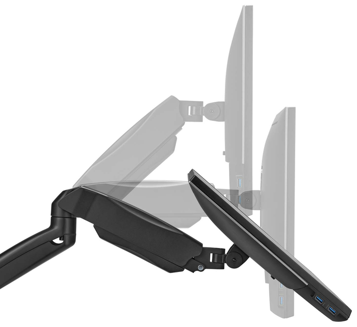 Aisens Soporte de Pared Pro con Contrapeso Giratorio e Inclinable para Monitor/TV 17-32 Pulgadas Negro