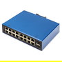 Digitus Conmutador Gigabit Ethernet Industrial Gestionado L2 de 16 Puertos RJ-45 + 2 SFP, PoE 30W, Montaje en Riel DIN