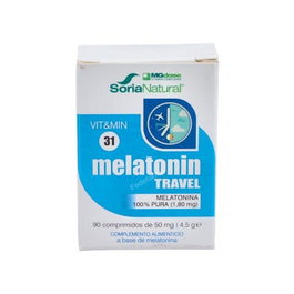MGDOSE Melatonina Travel 90 Comp. Ayuda Jet-Lag Sueño Equilibrio