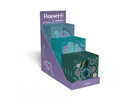 Miniland Juego Educativo Flexihetti Expositor 12 Unidades Surtidas, Silicona Segura, Coordina y Concentra +18 Meses