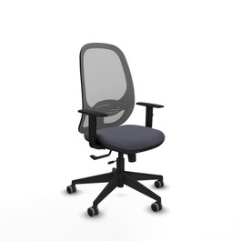 PIQUERAS Y CRESPO Silla de oficina Cilanco con mecanismo Sincro/Traslack, Gris