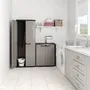 Keter KIS Più Armario Utilitario - 68 x 39 x 166 cm - 3 Estantes - Gris Antracita y Negro