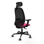PIQUERAS Y CRESPO Silla de Oficina Cilanco Rosa y Negro con Mecanismo Sincro