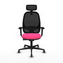 PIQUERAS Y CRESPO Silla de Oficina Cilanco Rosa y Negro con Mecanismo Sincro