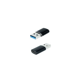 NANO CABLE Adaptador USB-A Macho a USB-C Hembra Negro 3.1