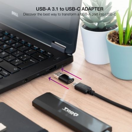 Nanocable Adaptador USB-A 3.1 Macho a USB-C Hembra