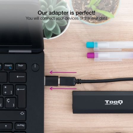Nanocable Adaptador USB-A 3.1 Macho a USB-C Hembra