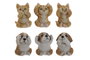 DKD Home Decor Set de Figuras de Resina Gato y Perro Surtido