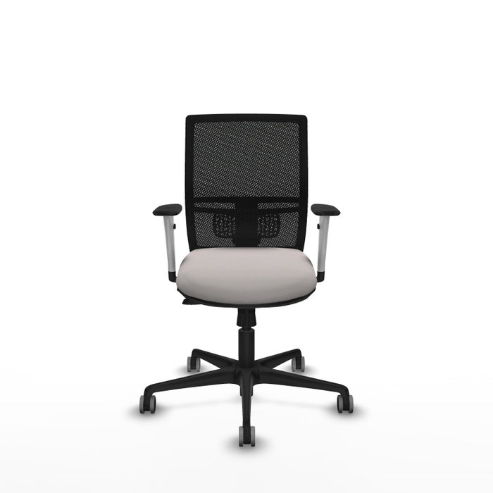 PIQUERAS Y CRESPO Silla de oficina Yunquera con mecanismo Sincro/Traslack, Blanco/Negro PIQUERAS Y CRESPO Silla de oficina Yunquera con mecanismo Sincro/Traslack, Blanco/Negro