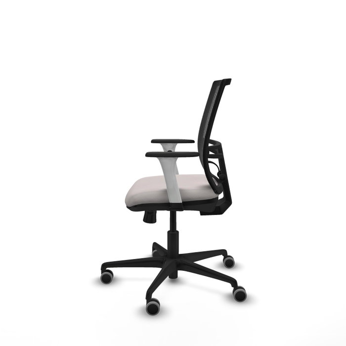 PIQUERAS Y CRESPO Silla de oficina Yunquera con mecanismo Sincro/Traslack, Blanco/Negro PIQUERAS Y CRESPO Silla de oficina Yunquera con mecanismo Sincro/Traslack, Blanco/Negro