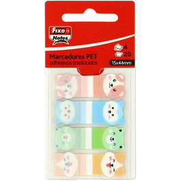 FIXO Banderitas Adhesivas Fixo Notes Popup Traslúcidas Animales 15x44mm