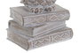 DKD Home Decor Figura de Búho Decape en Resina, Blanco, Pack de 3
