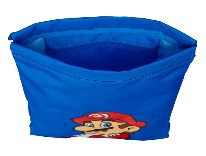 Bolsa Mochila con Cuerdas Super Mario Play Azul Rojo 26 x 34 x 1 cm