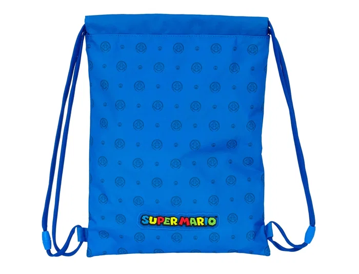 Bolsa Mochila con Cuerdas Super Mario Play Azul Rojo 26 x 34 x 1 cm
