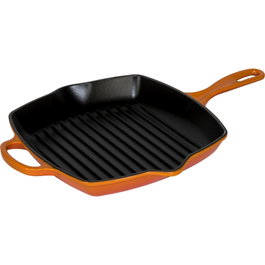 Le Creuset Sartén de Parrilla Cuadrada de Hierro Fundido 26 cm Rojo Horno