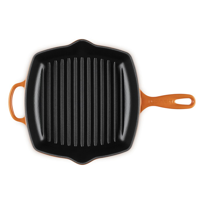 Le Creuset Sartén de Parrilla Cuadrada de Hierro Fundido 26 cm Rojo Horno